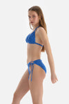 Mavi Üçgen Balensiz Küçük Bikini Üstü