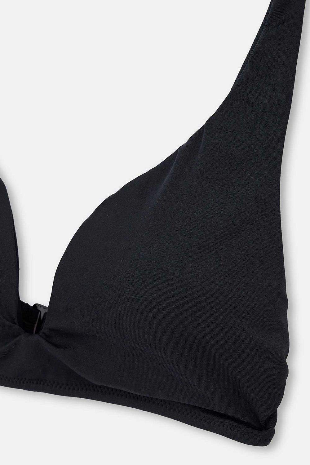 Siyah Üçgen Geniş V Tel Bikini Üstü