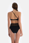 Siyah Tek Omuz Bikini Üst