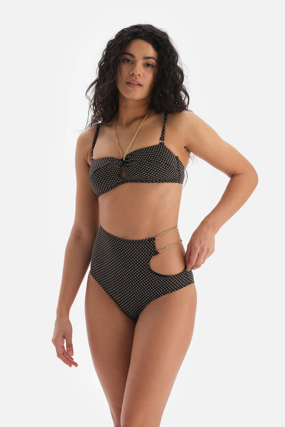 Siyah Balensiz Straplez Bikini Üstü