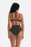 Siyah Balensiz Straplez Bikini Üstü