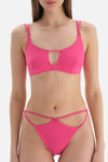 Fuşya Bralet Bikini Üstü