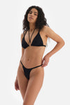 Siyah Üçgen Kaplı Bikini Üstü
