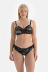 Siyah - Yeşil Korseli Toparlayıcı Bikini Üstü