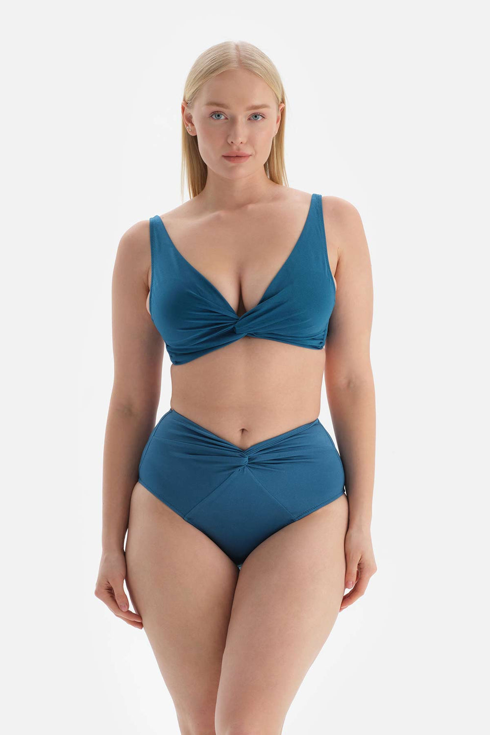 Petrol Yeşili i Korseli Toparlayıcı Bikini Üstü