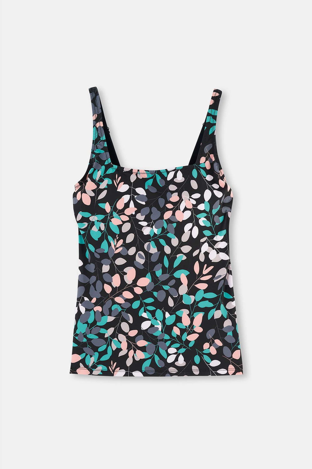 Siyah - Yeşil Korseli Toparlayıcı Tankini Üst