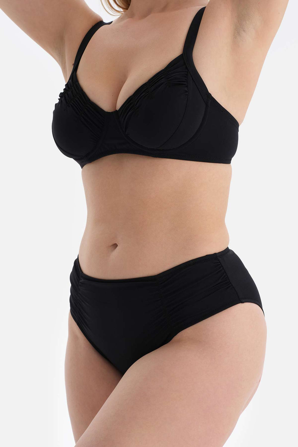 Siyah Korseli Toparlayıcı Bikini Üstü