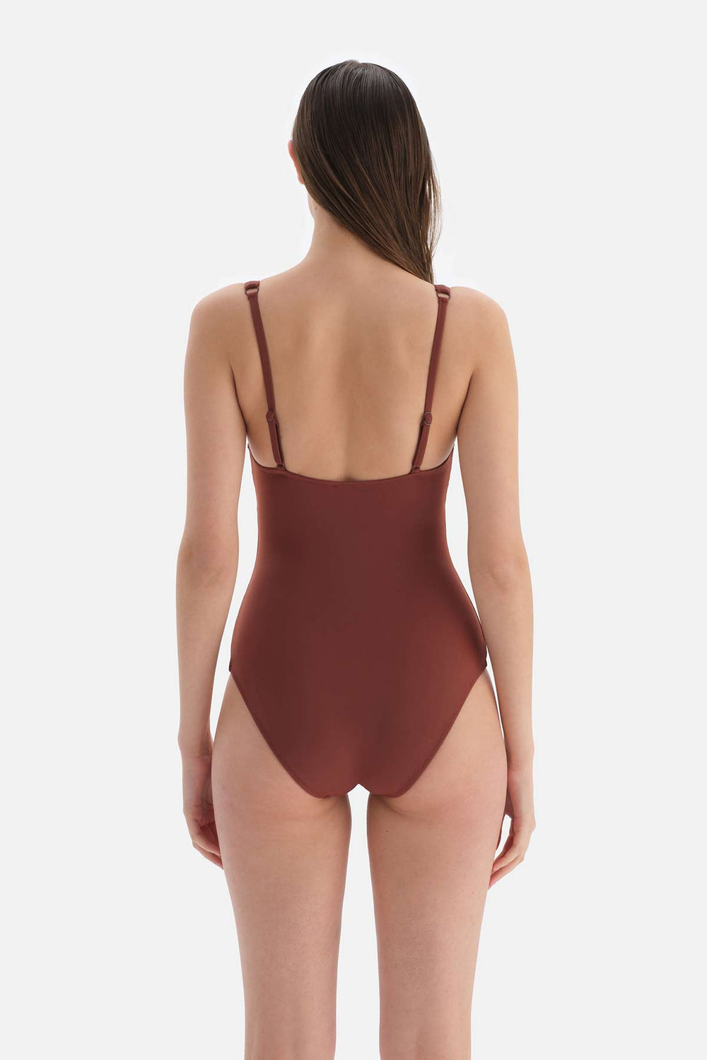 Kahve Üçgen Geniş V Tel Mayo