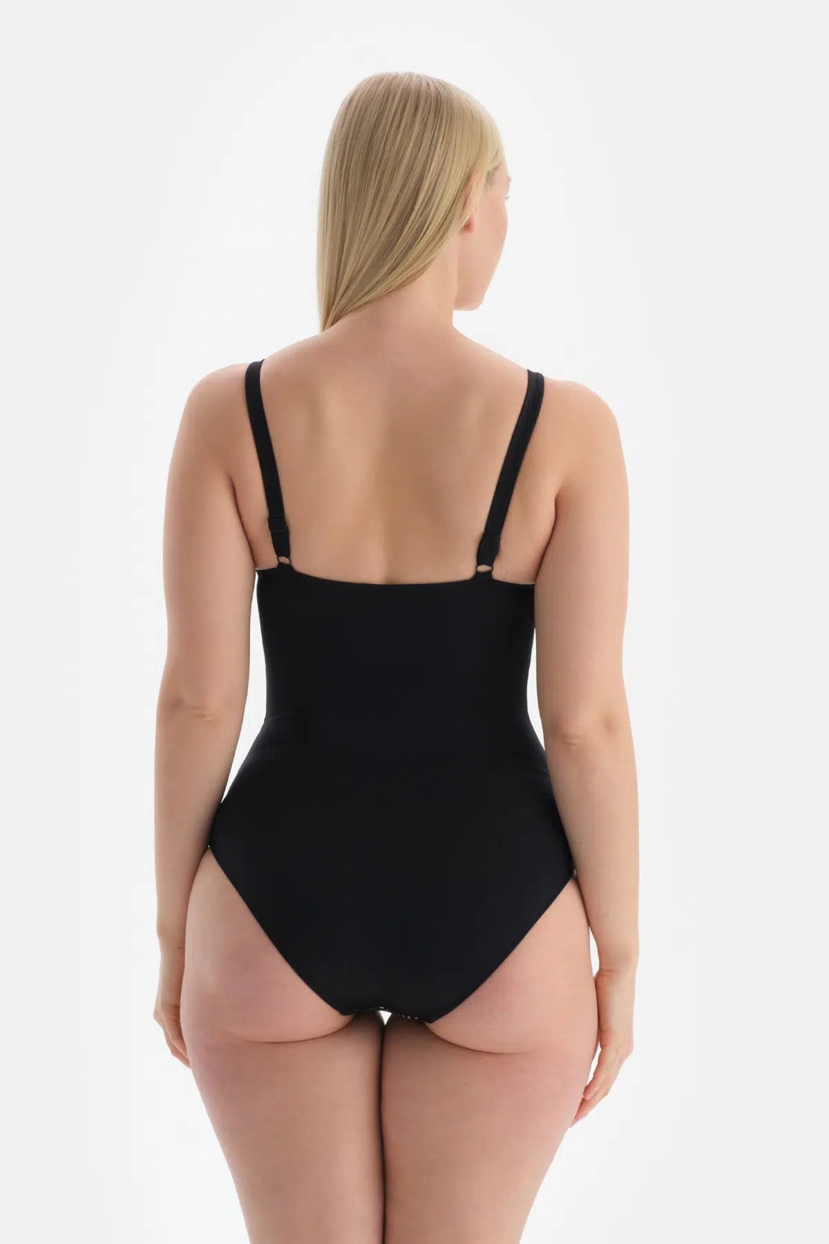 Siyah - Yeşil Korseli Toparlayıcı Mayo