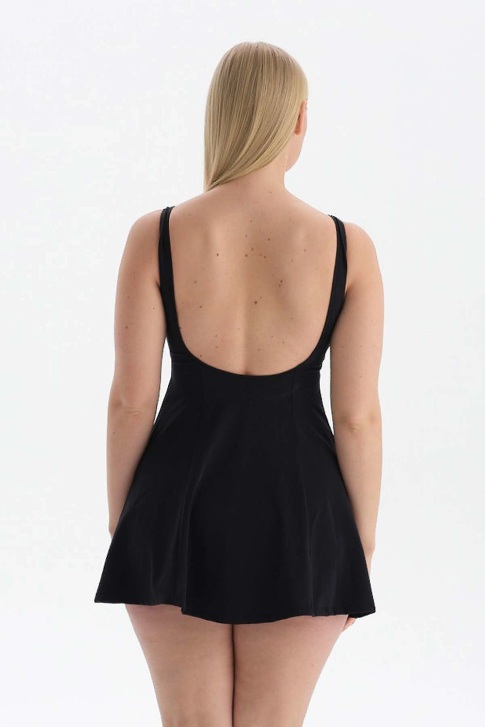 Siyah - Yeşil Korseli Toparlayıcı Etekli Mayo