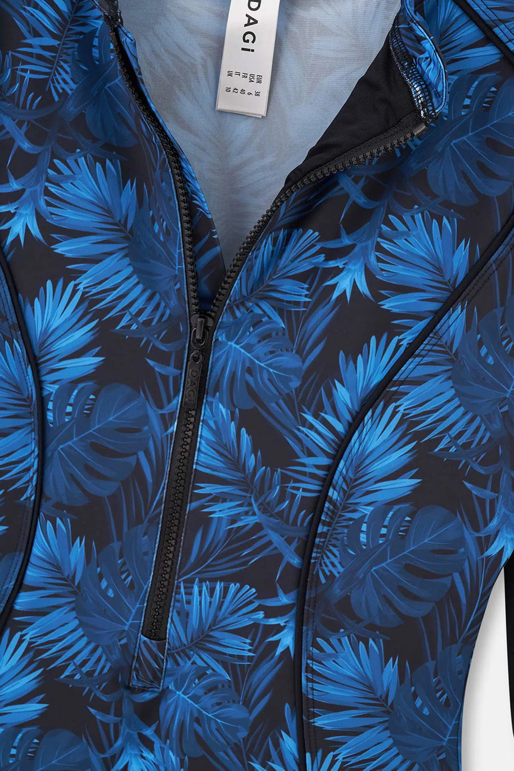 Siyah Fermuarlı Uzun Kol 4 Parçalı Tesettür Mayo Seti