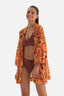 Kiremit - Turuncu Kısa Kimono