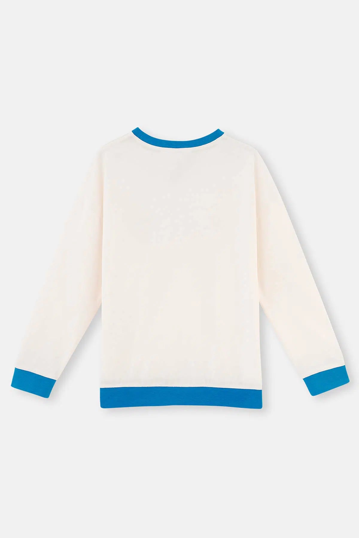 Ekru Mıckey Mouse Lisanslı Uzun Kollu Örme Pijama Takımı