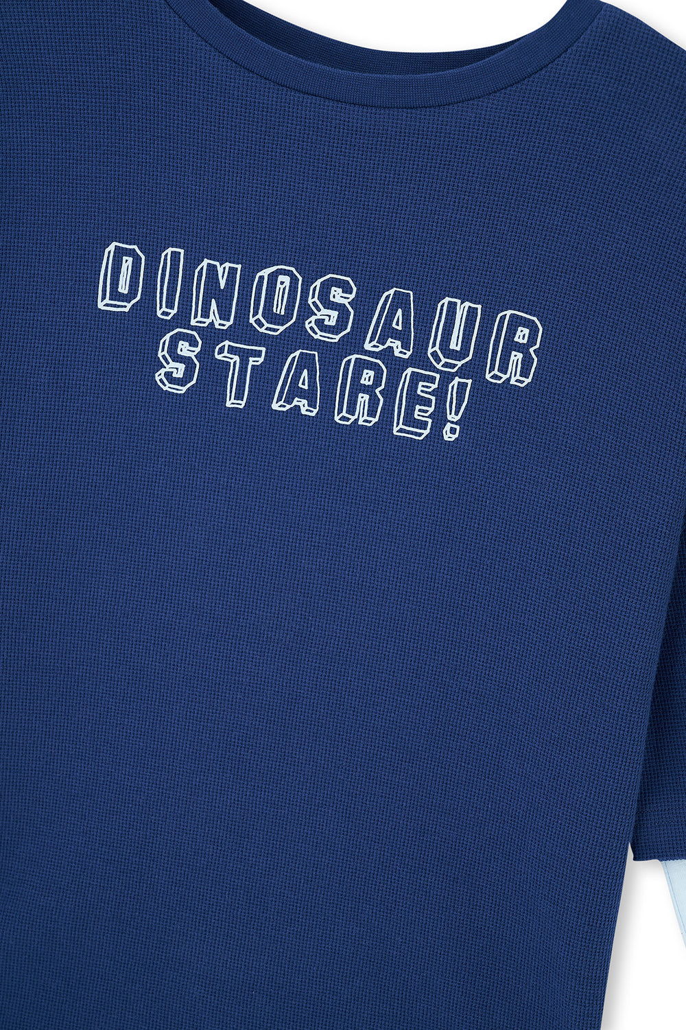 Lacivert Slogan Baskı Detaylı Uzun Kollu Pijama Takımı