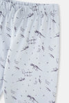 Mavi Dinozor Baskılı Uzun Kollu Pijama Takımı