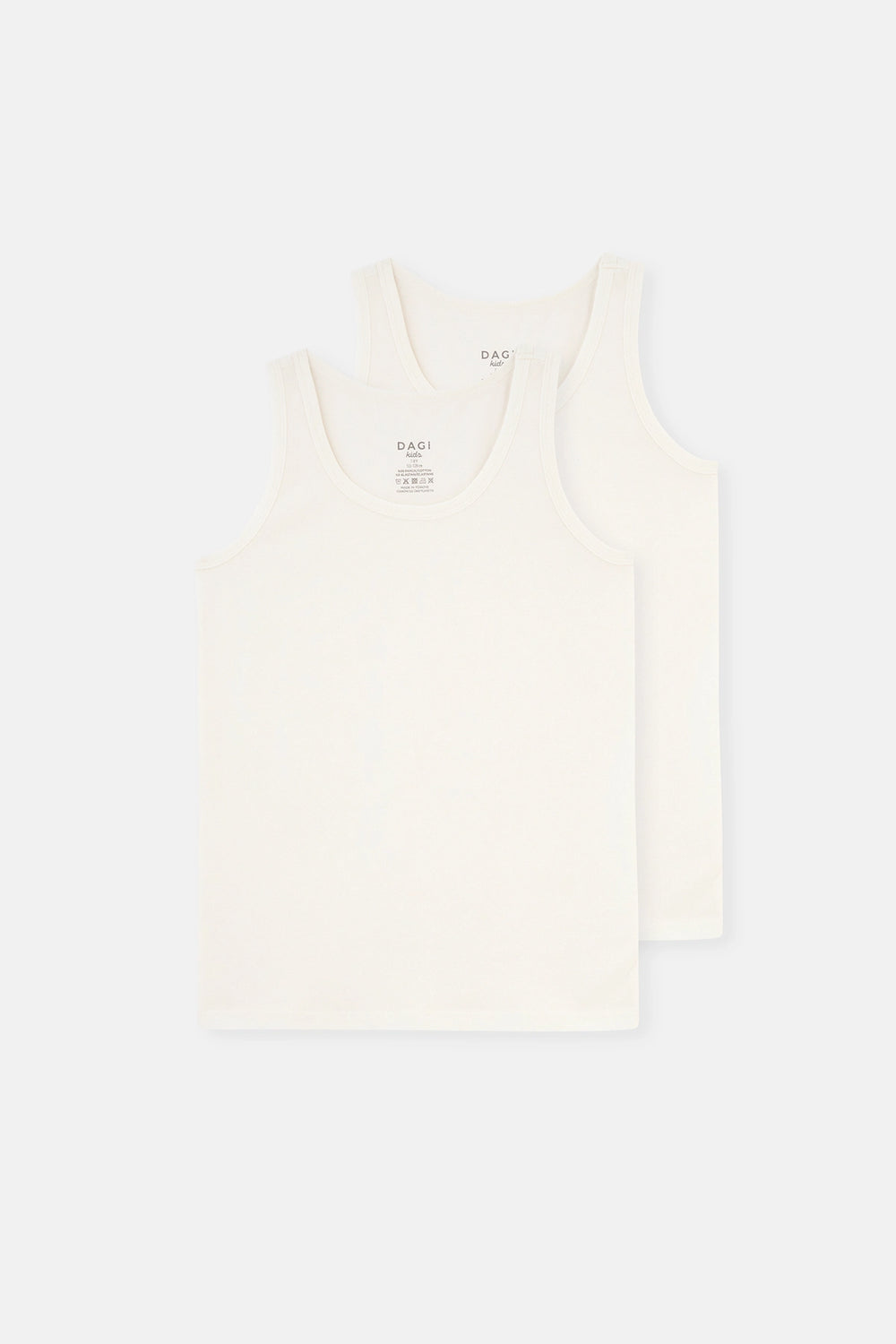 Beyaz 2'Li Erkek Çocuk Pamuklu Atlet