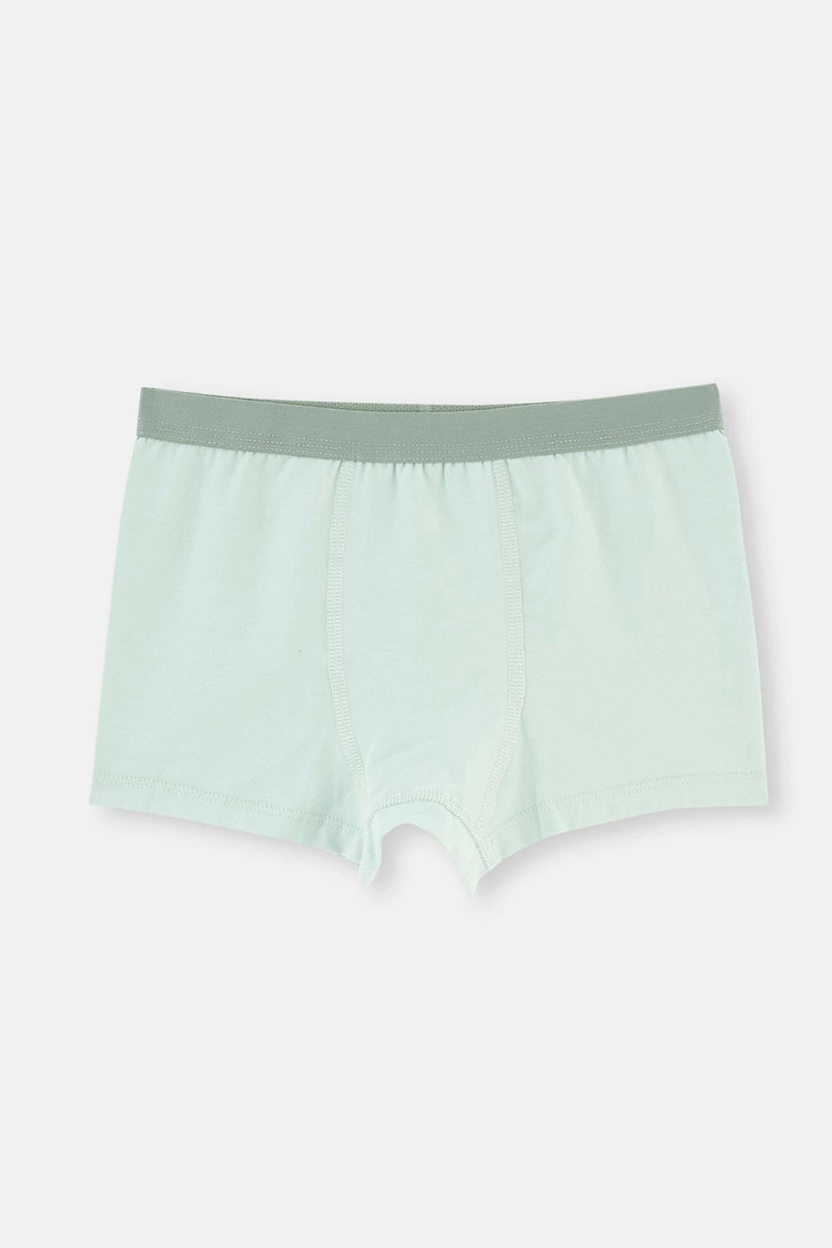 Yeşil 2'Li Erkek Çocuk Pamuklu Boxer