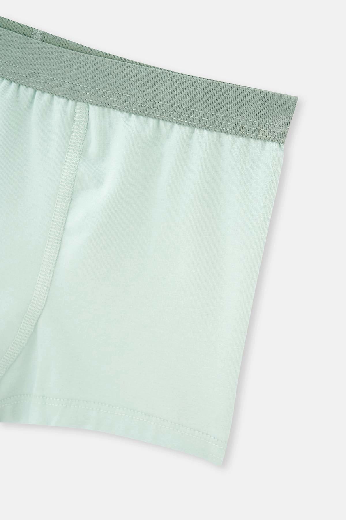 Yeşil 2'Li Erkek Çocuk Pamuklu Boxer