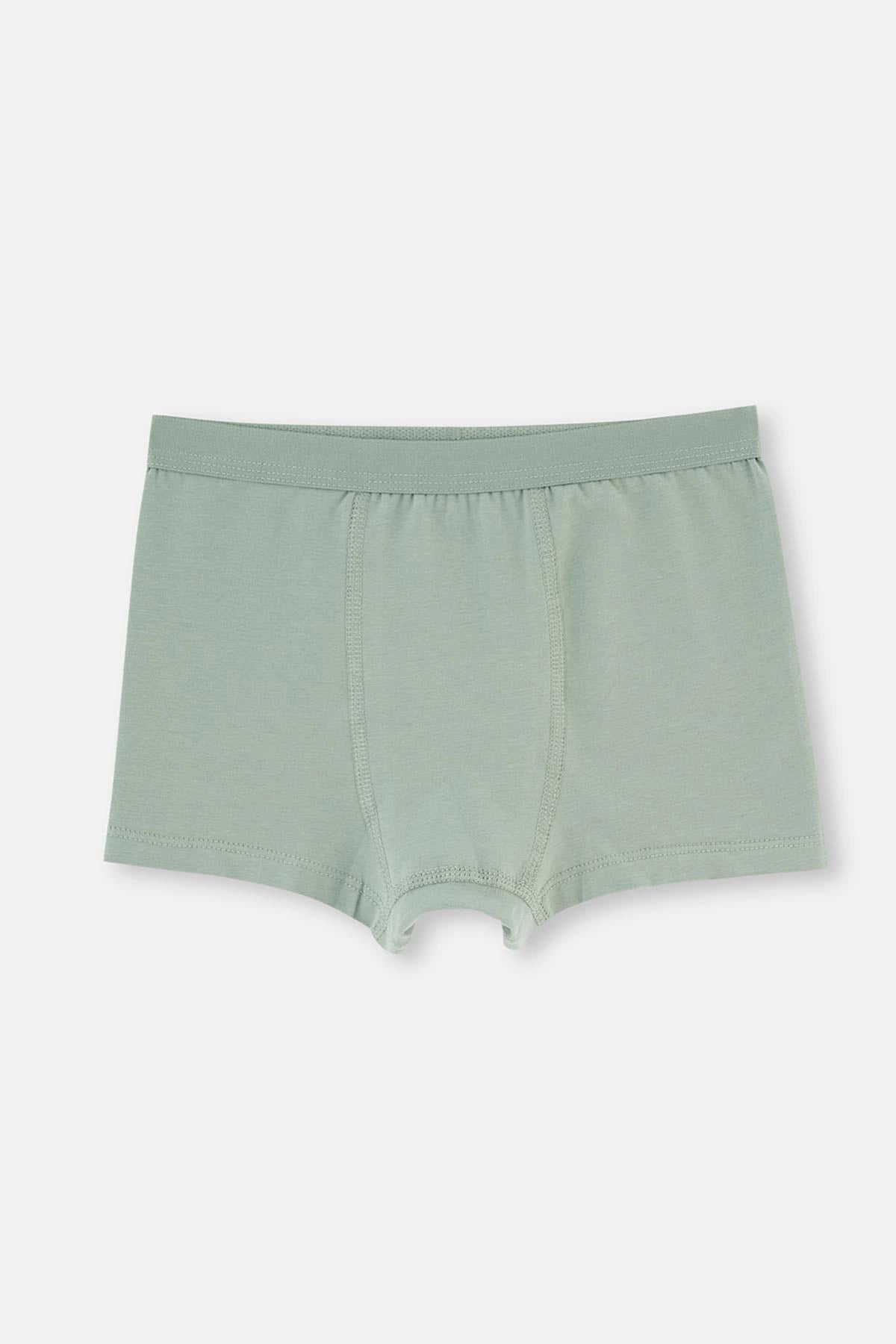 Yeşil 2'Li Erkek Çocuk Pamuklu Boxer