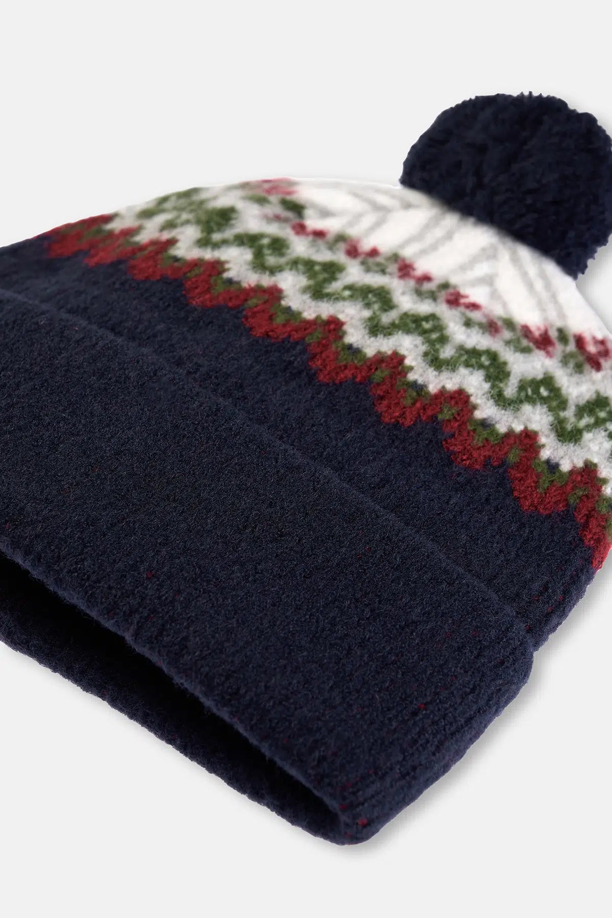 Multicolor Çocuk Etnik Desenli Ponponlu Bere