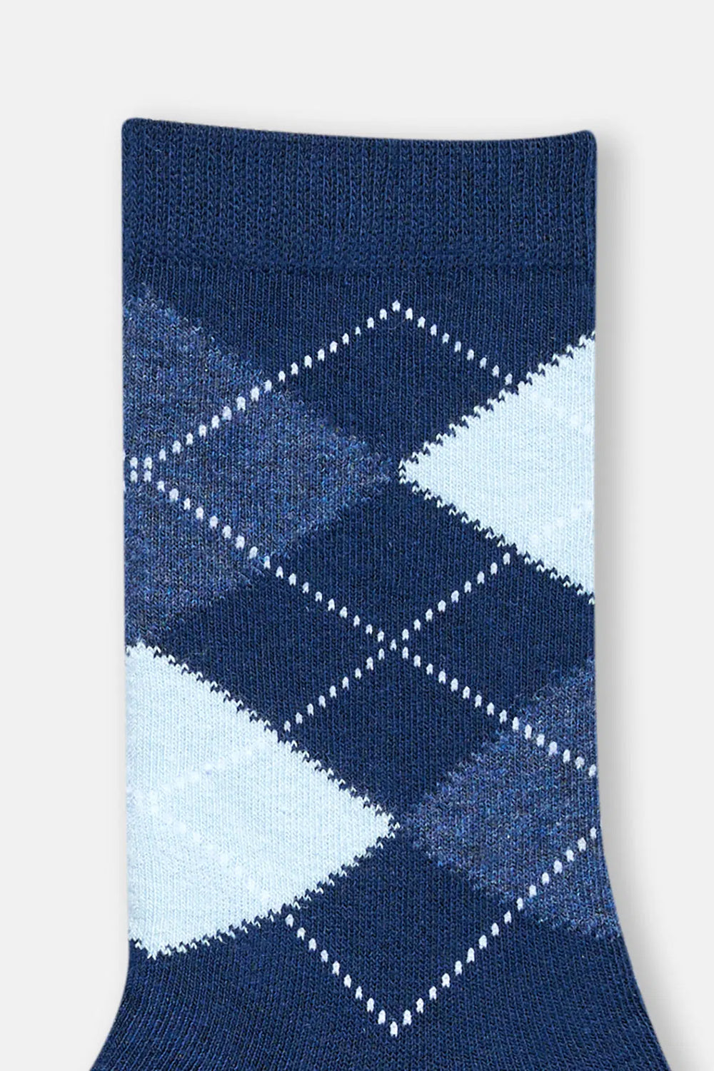Lacivert Erkek Çocuk 2'Li Baklava Desenli Çorap