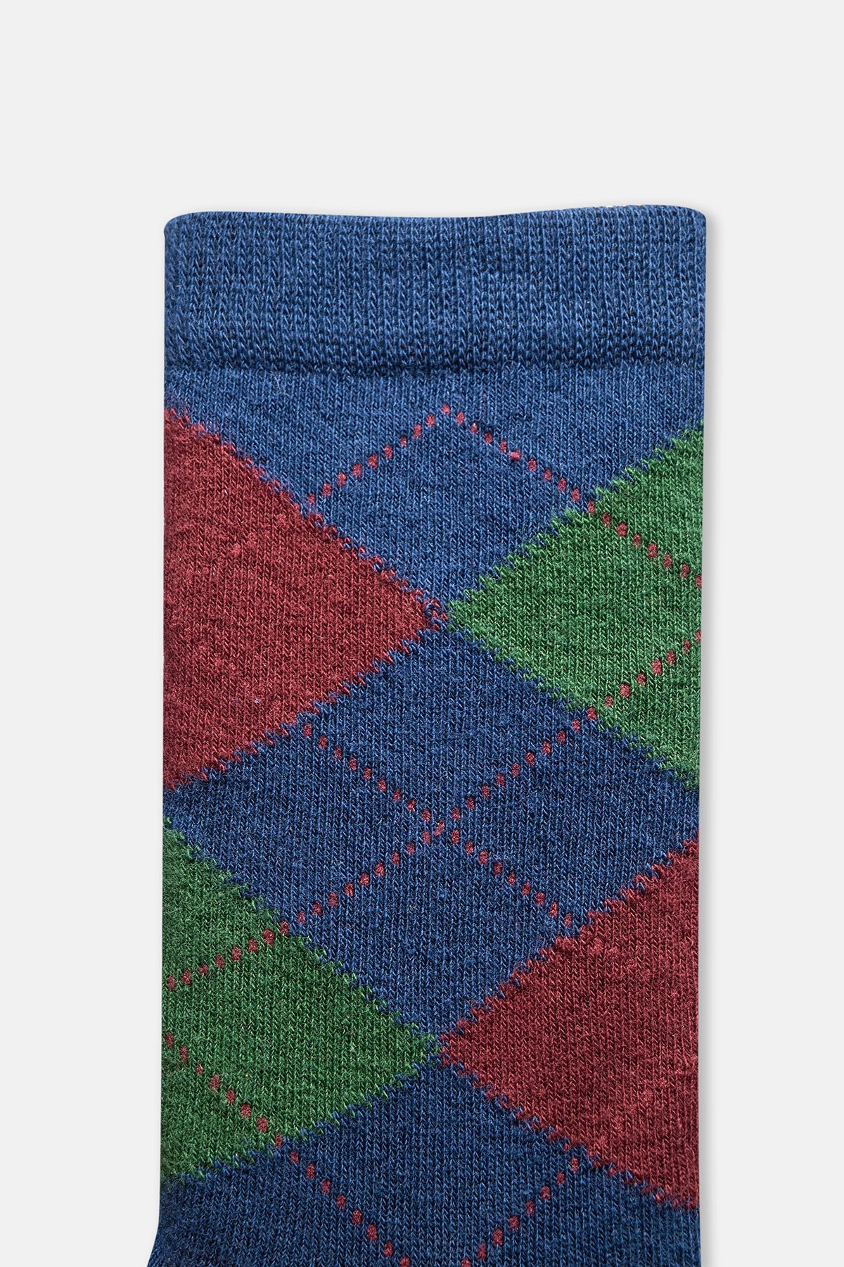 Yeşil Erkek Çocuk 2'Li Baklava Desenli Çorap