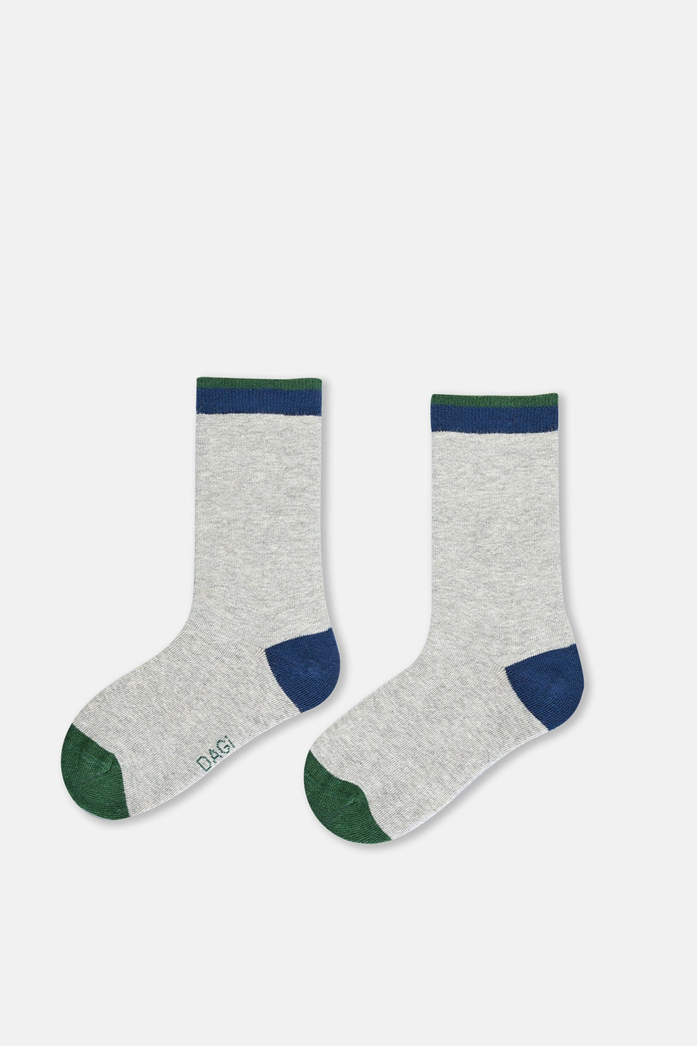 Yeşil Erkek Çocuk 2'Li Baklava Desenli Çorap