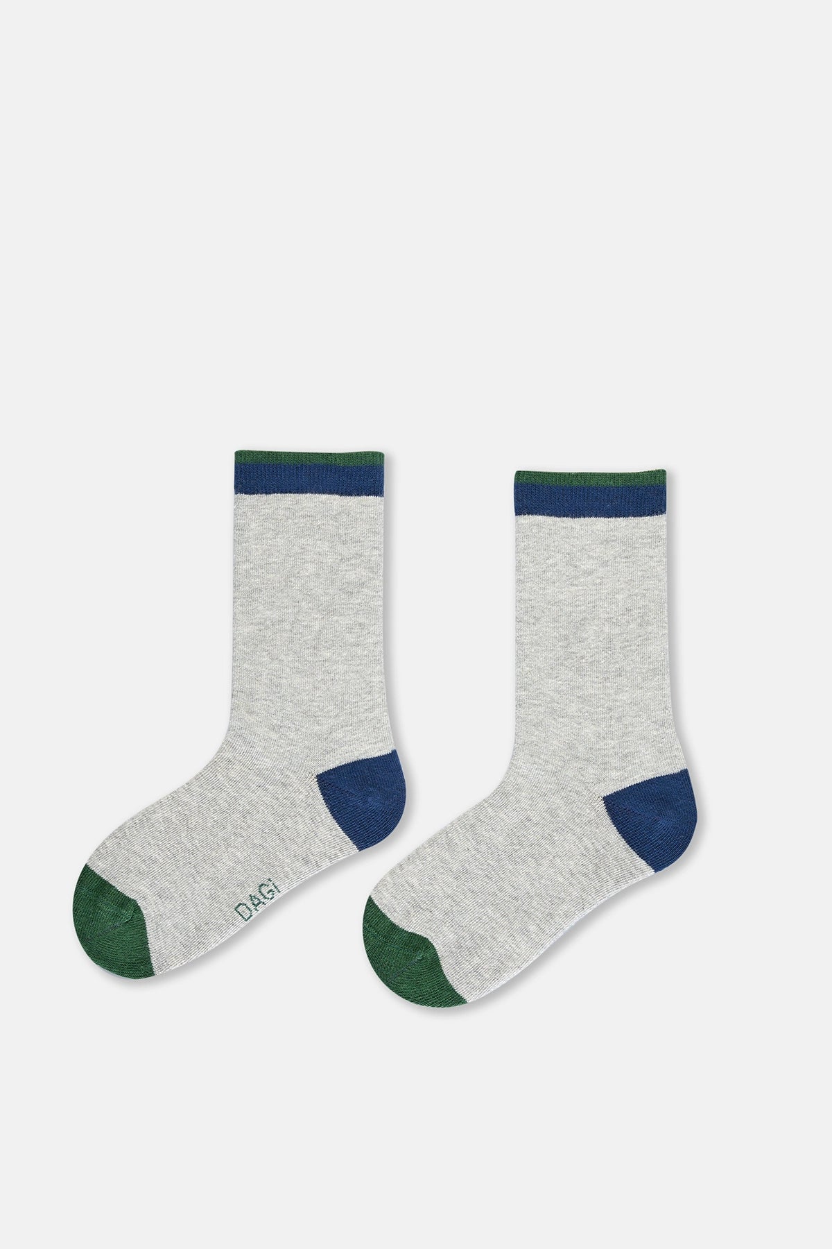 Yeşil Erkek Çocuk 2'Li Baklava Desenli Çorap