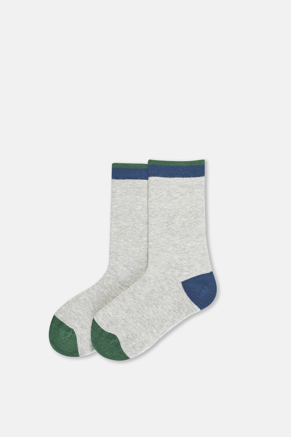 Yeşil Erkek Çocuk 2'Li Baklava Desenli Çorap