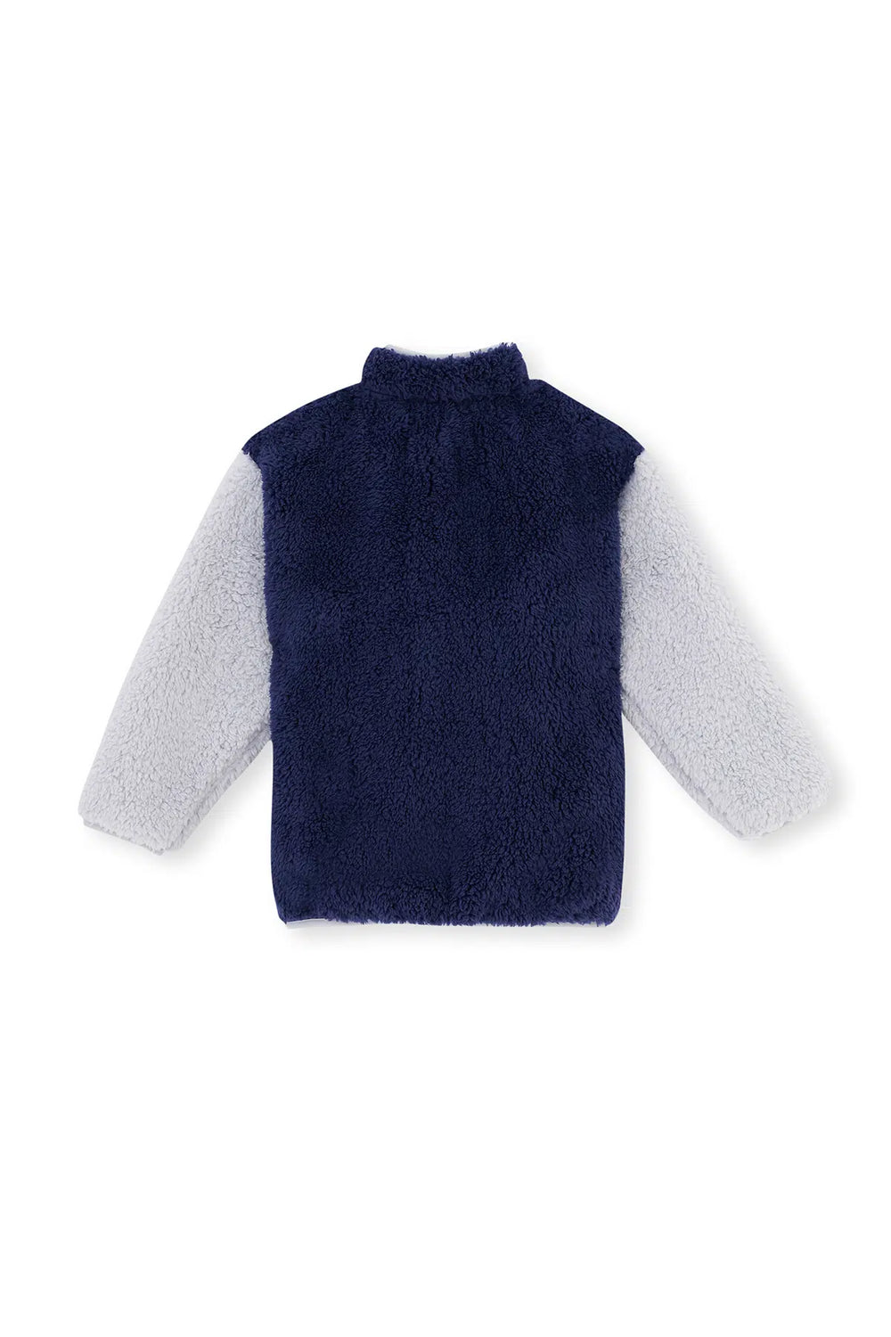 Lacivert Cep Detaylı Unısex Şerpa Sweatshırt