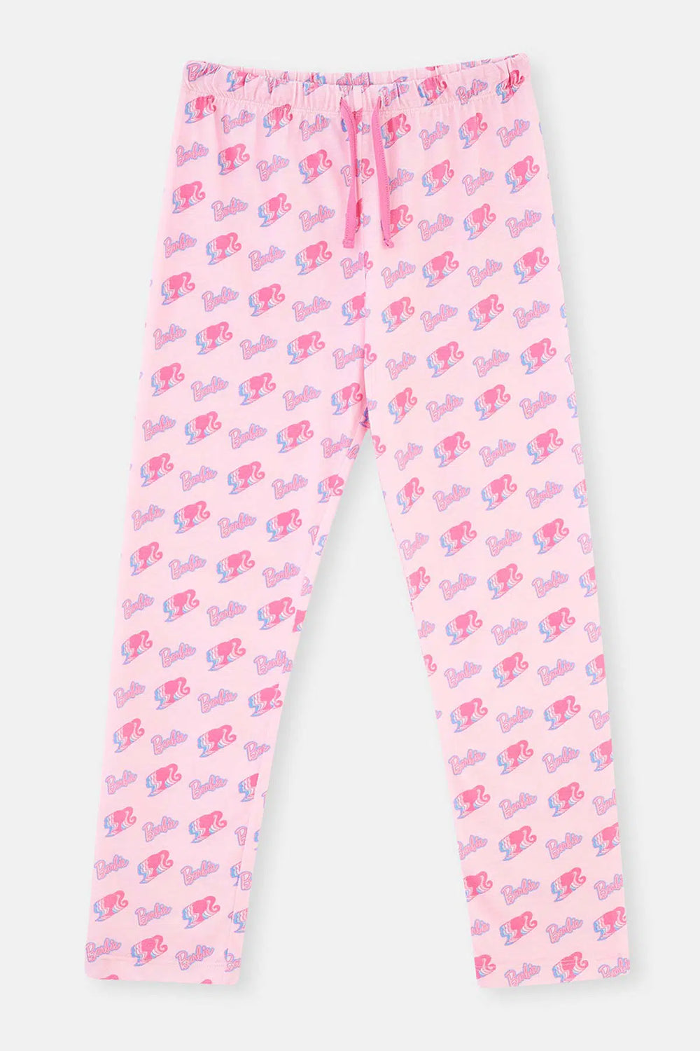Pembe Barbıe Lisans Baskılı Uzun Kollu Pijama Takımı