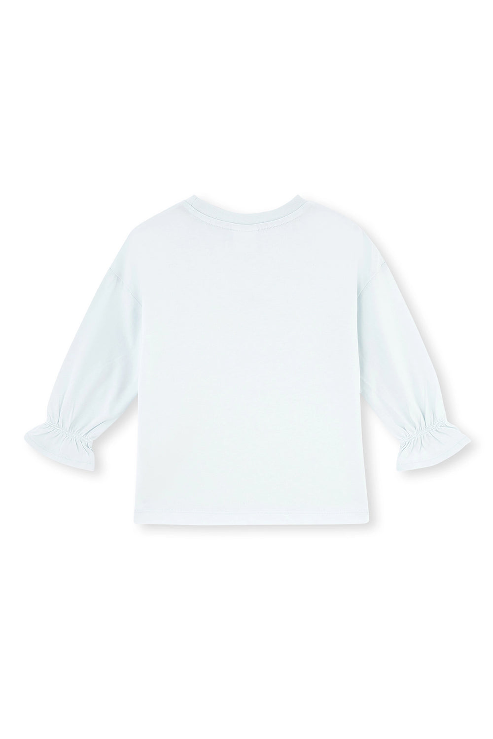 Açık Mavi Baskı Detaylı Uzun Kollu Bisiklet Yaka Pijama Takımı