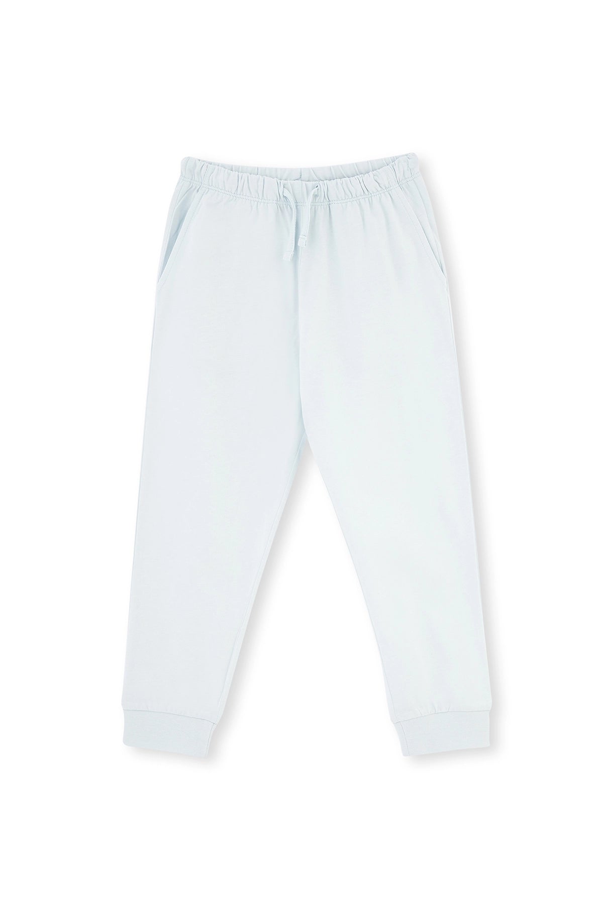 Açık Mavi Baskı Detaylı Uzun Kollu Bisiklet Yaka Pijama Takımı