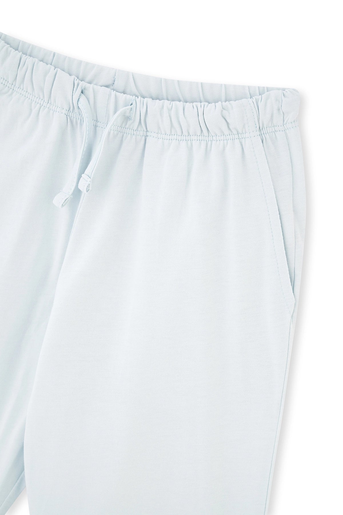 Açık Mavi Baskı Detaylı Uzun Kollu Bisiklet Yaka Pijama Takımı