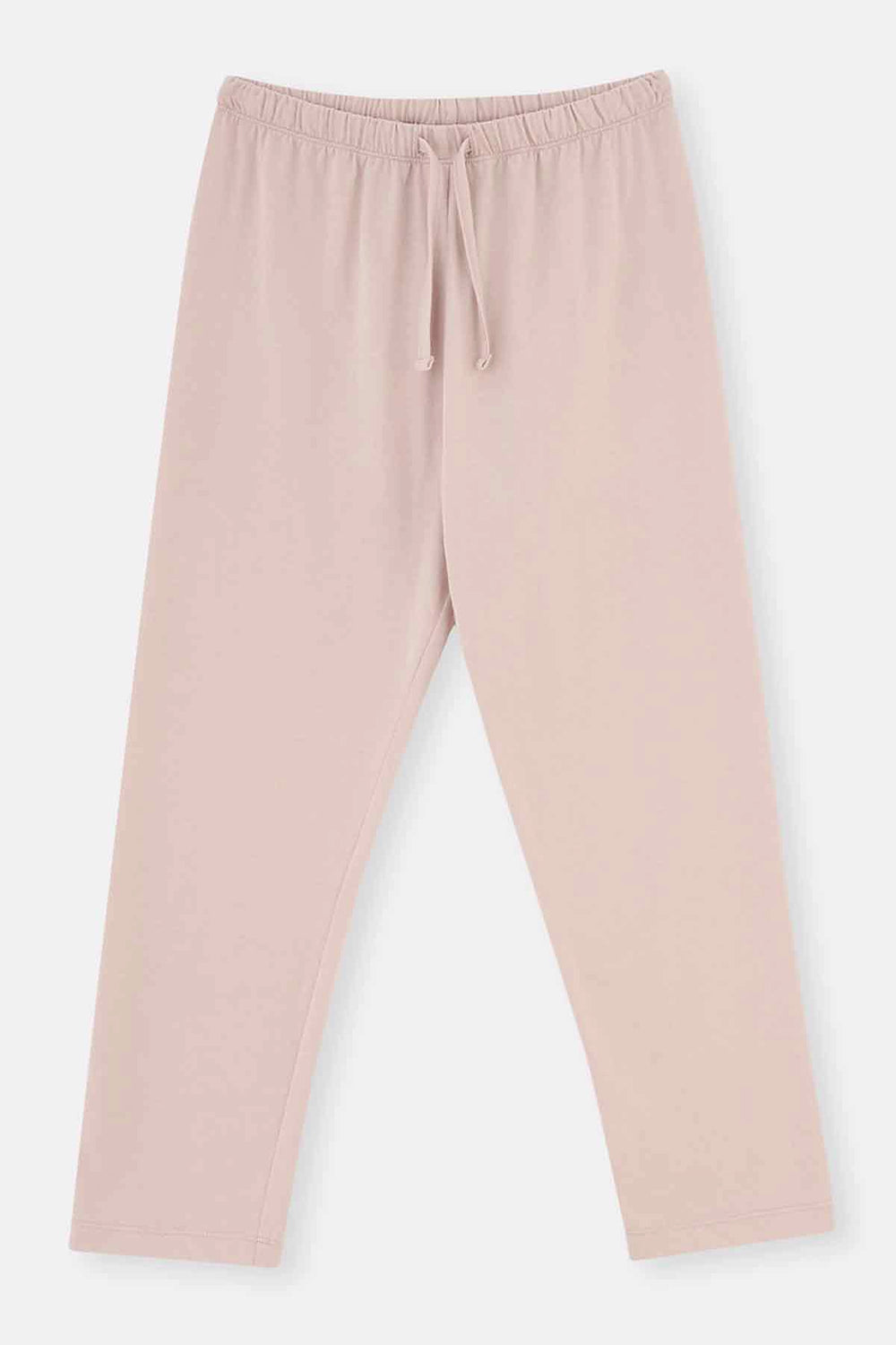 Ekru Baskı Detaylı Uzun Kollu Örme Pijama Takımı