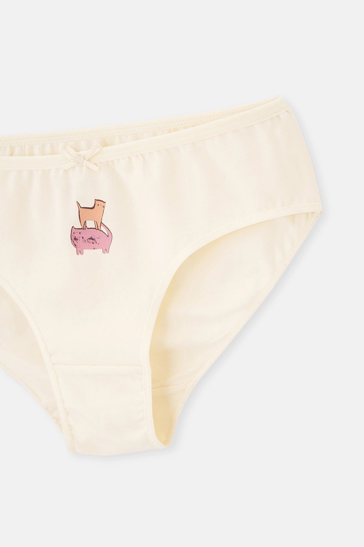 Multicolor 3'Lü Baskılı Kız Çocuk Pamuklu Slıp