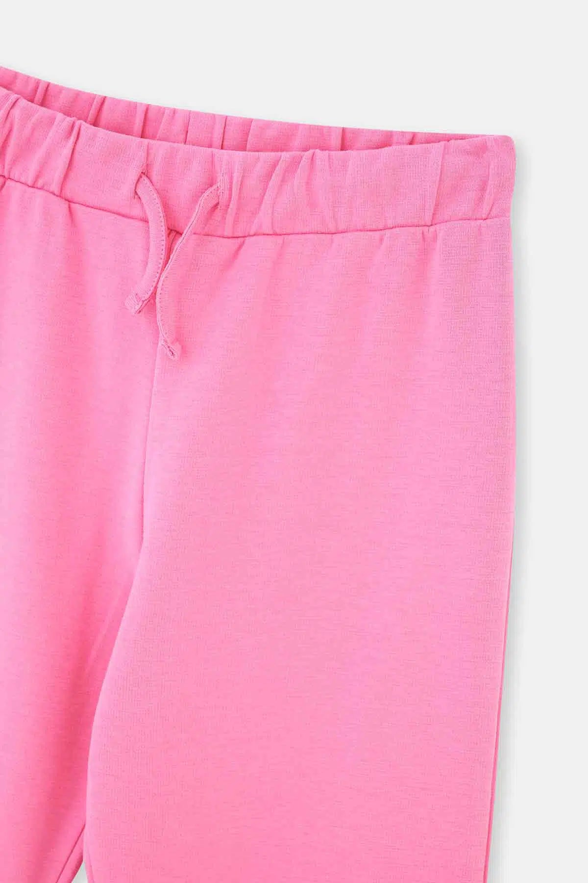 Pembe Lastik Paçalı Pijama Alt