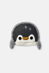 Beyaz-Siyah Çocuk Penguen Motifli Bere