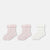 Ekru-Pembe Kız Çocuk 3'Lü Dantelli Çorap