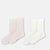 Ekru-Pembe Kız Çocuk 2'Li Kalp Desenli Çorap
