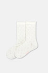 Ekru-Pembe Kız Çocuk 2'Li Kalp Desenli Çorap