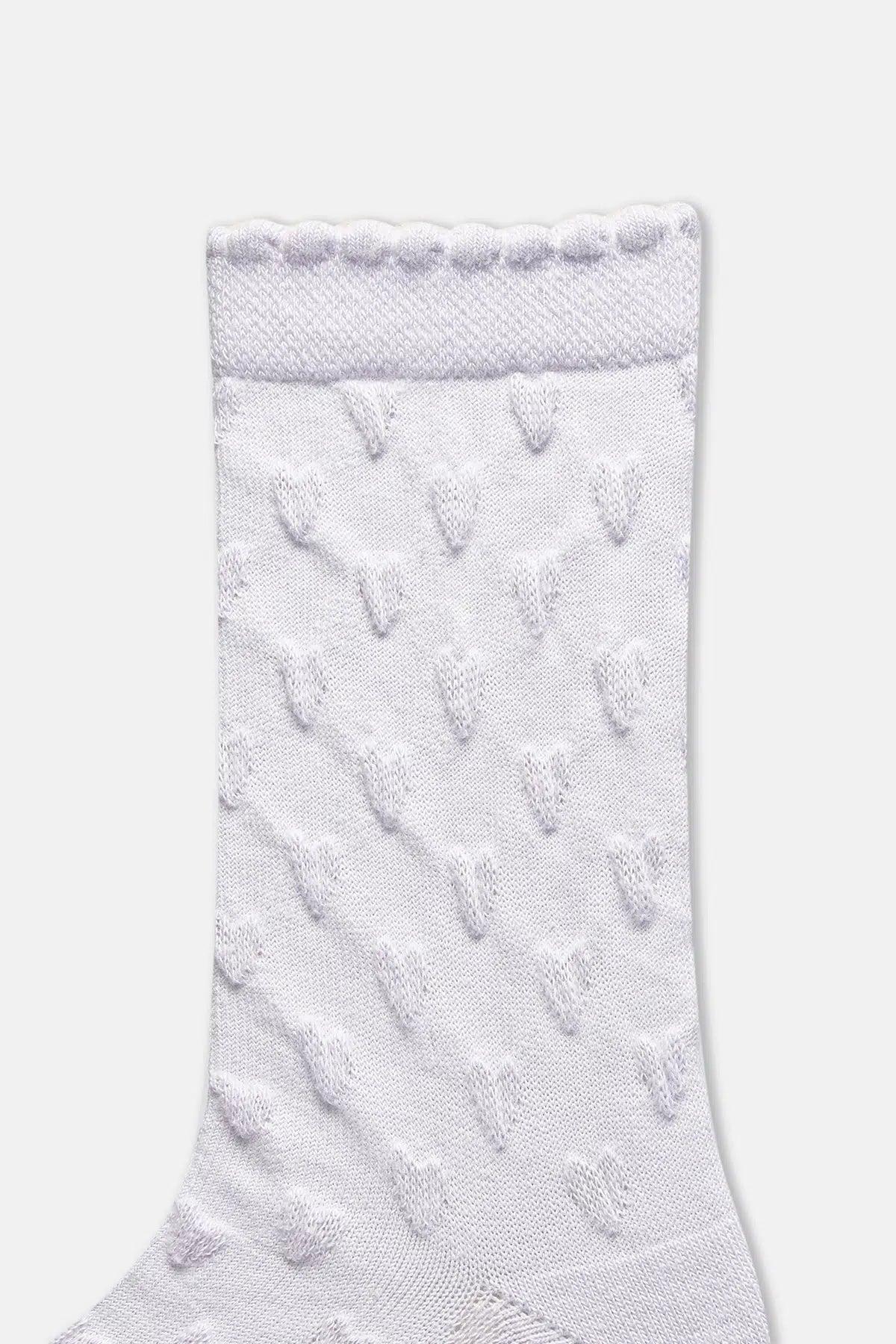 Lila-Sarı Kız Çocuk 2'Li Kalp Desenli Çorap