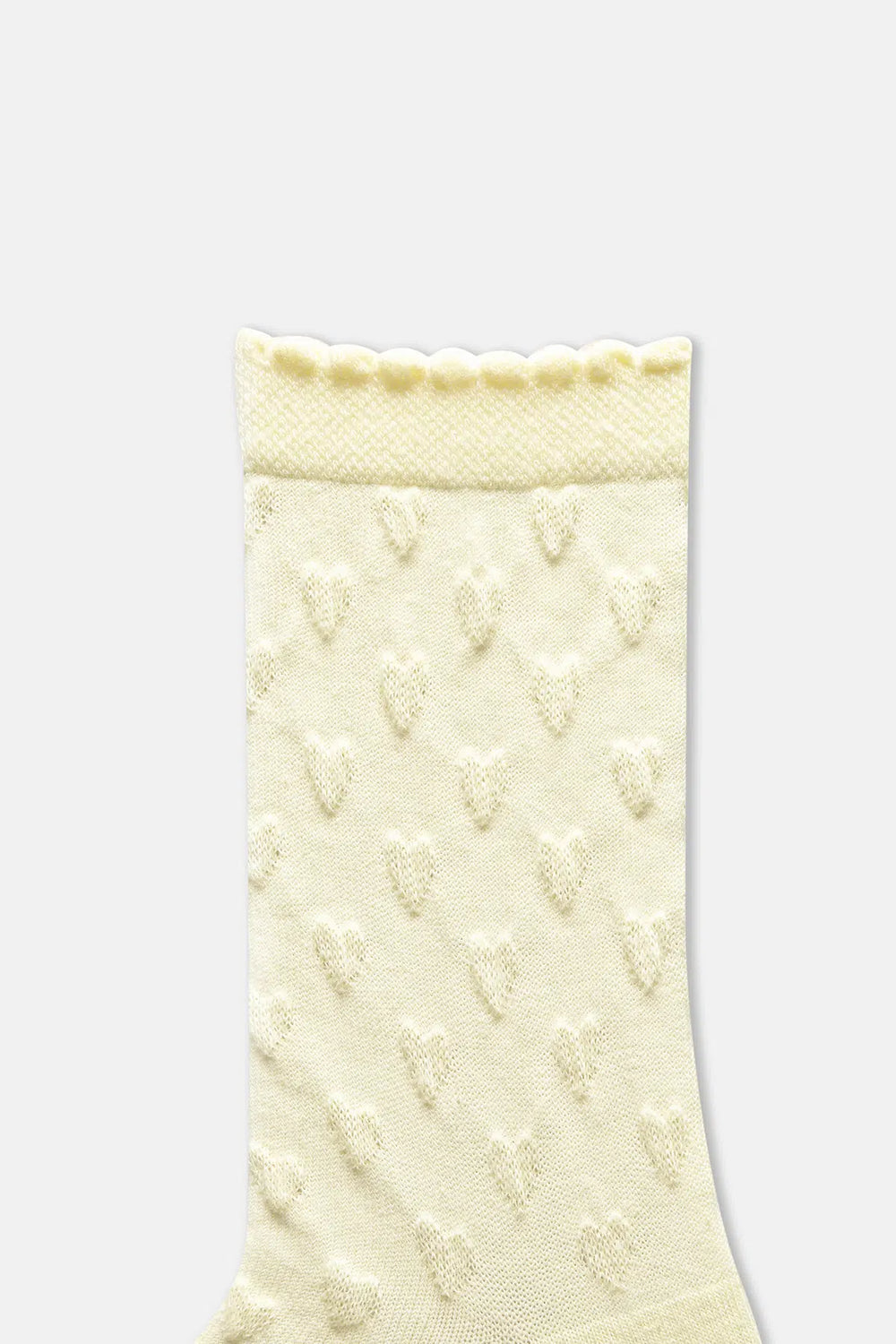 Lila-Sarı Kız Çocuk 2'Li Kalp Desenli Çorap