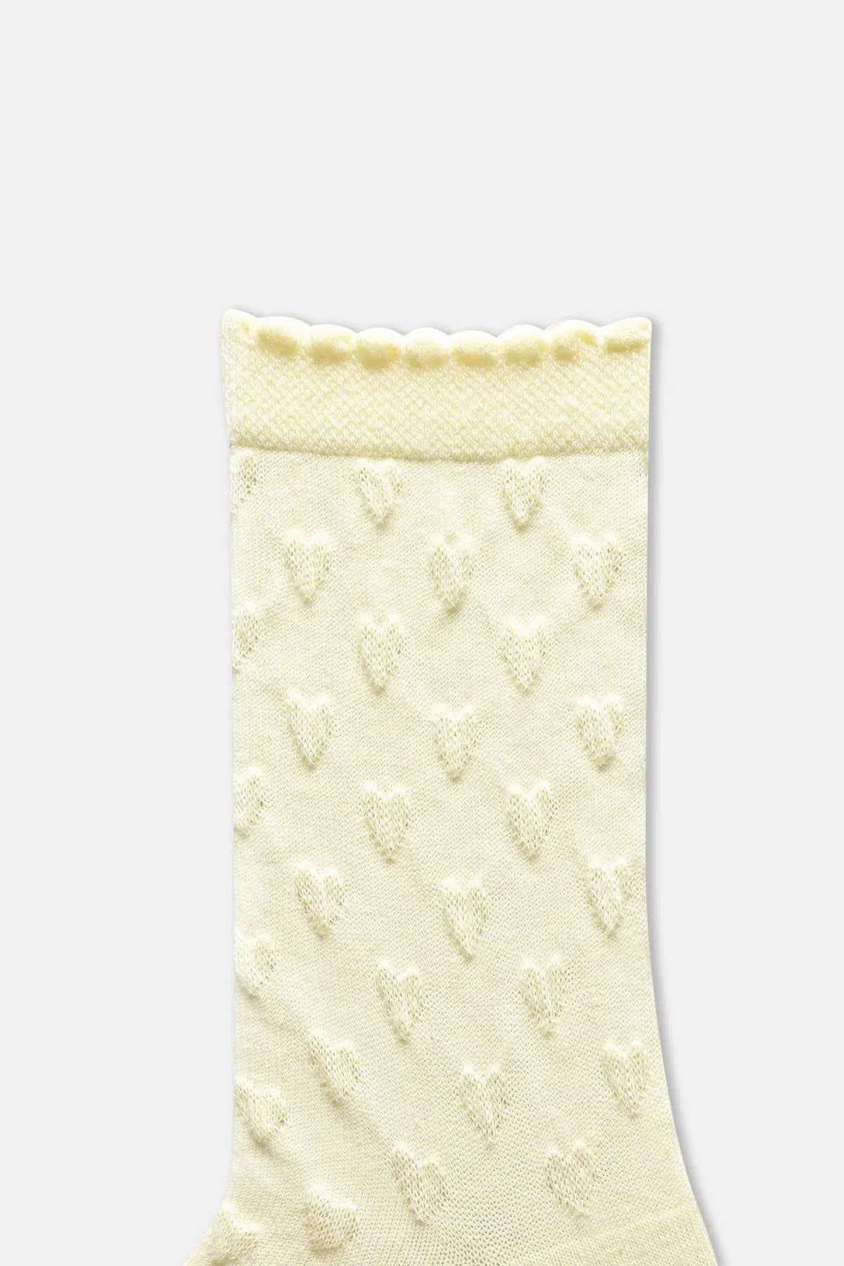 Lila-Sarı Kız Çocuk 2'Li Kalp Desenli Çorap