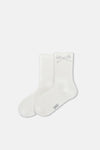 Ekru Kız Çocuk 2'Li Kelebek Detaylı Çorap