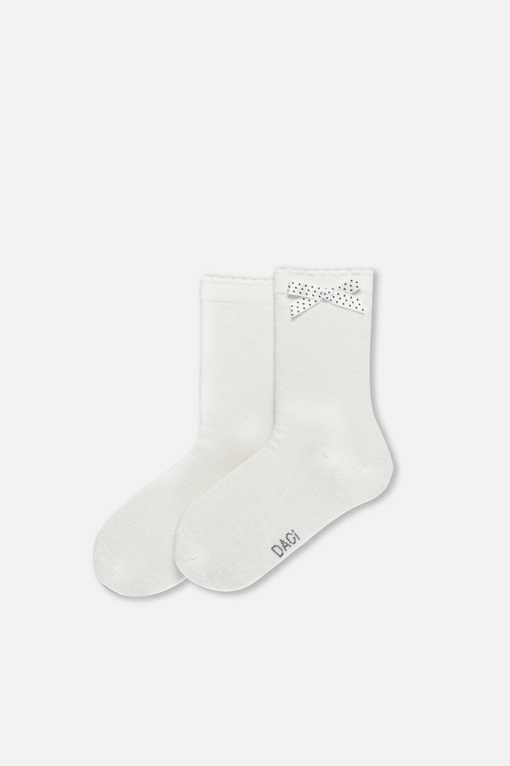 Ekru Kız Çocuk 2'Li Kelebek Detaylı Çorap