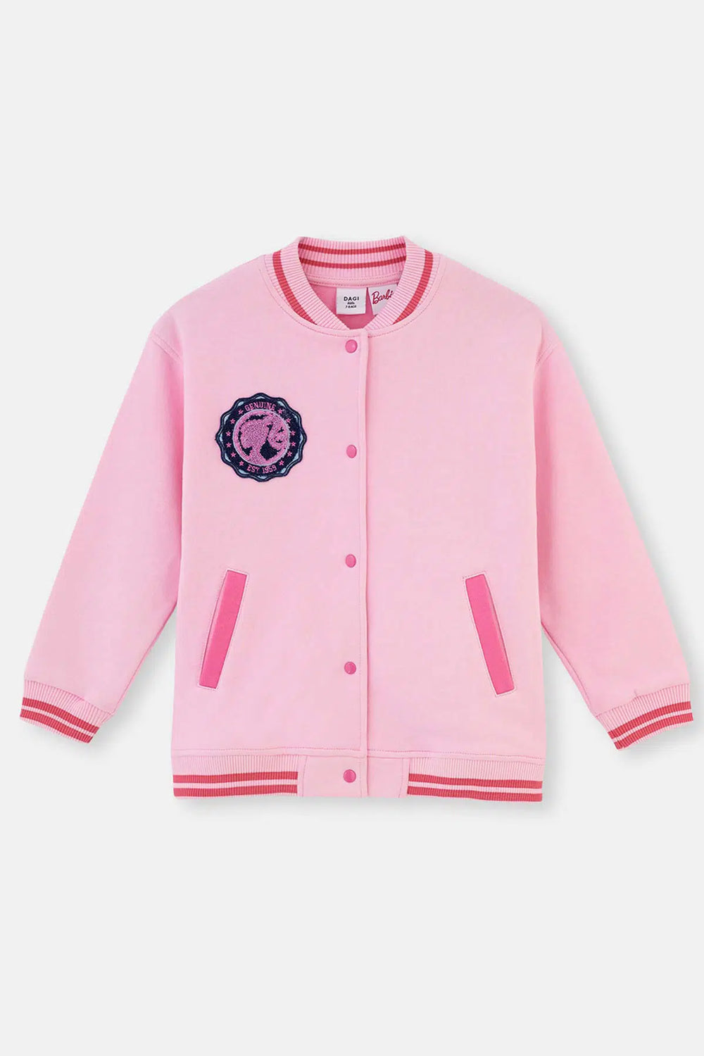 Pembe Barbie Lisanslı Bomber Ceket
