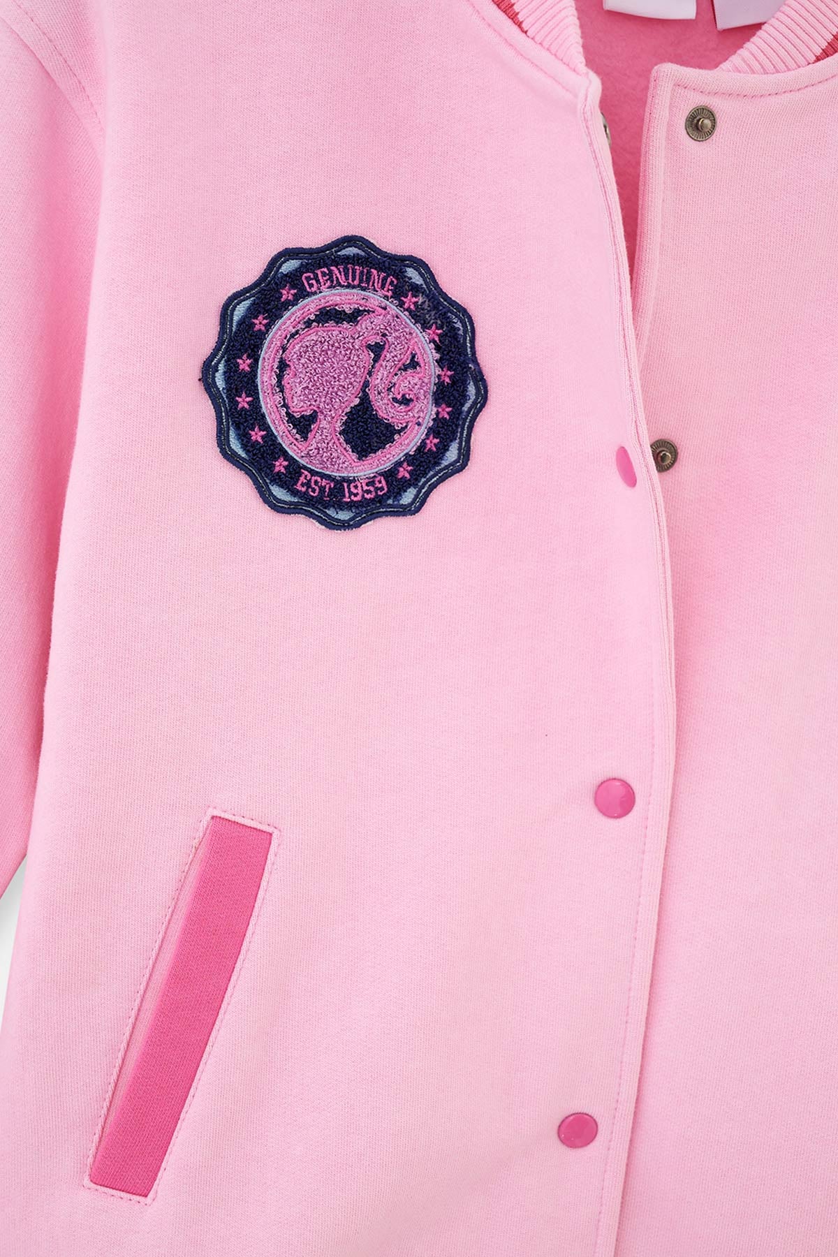 Pembe Barbie Lisanslı Bomber Ceket