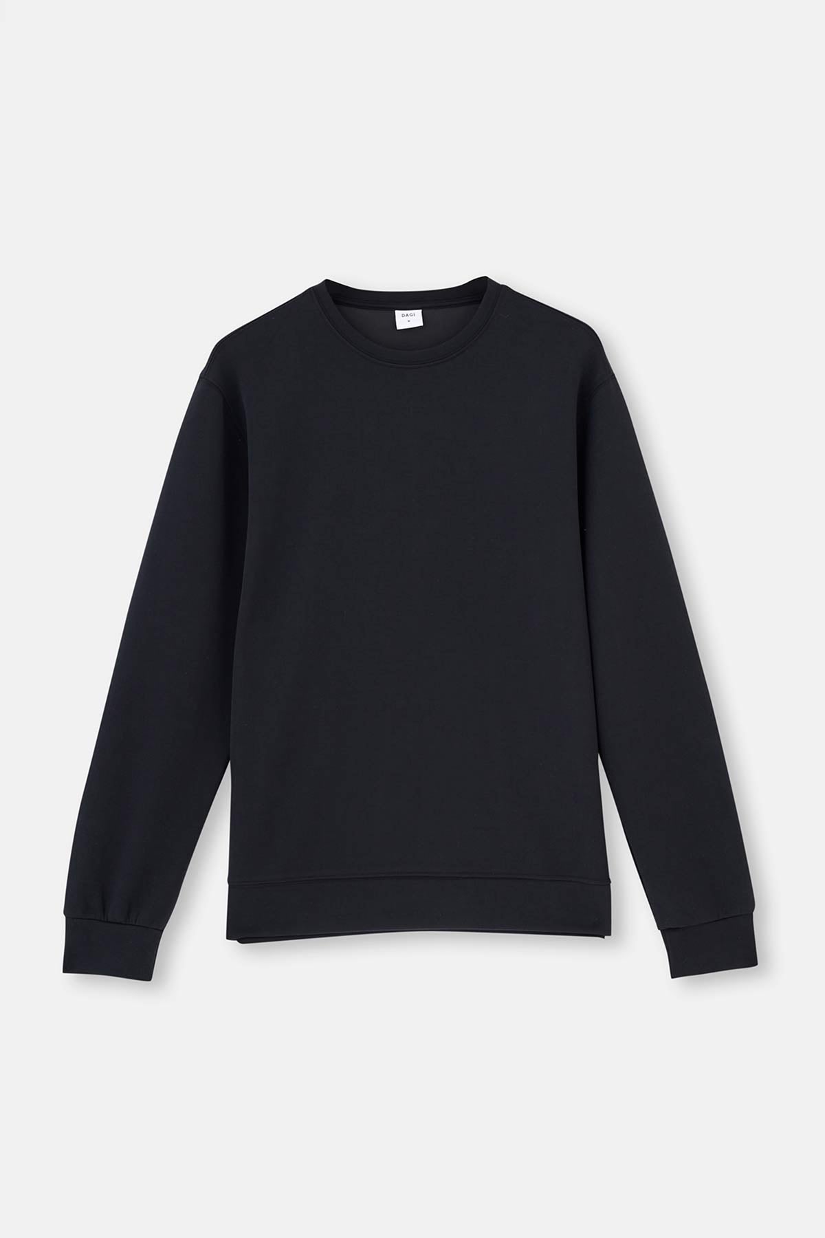 Siyah Bisiklet Yaka Uzun Kollu Sweatshırt