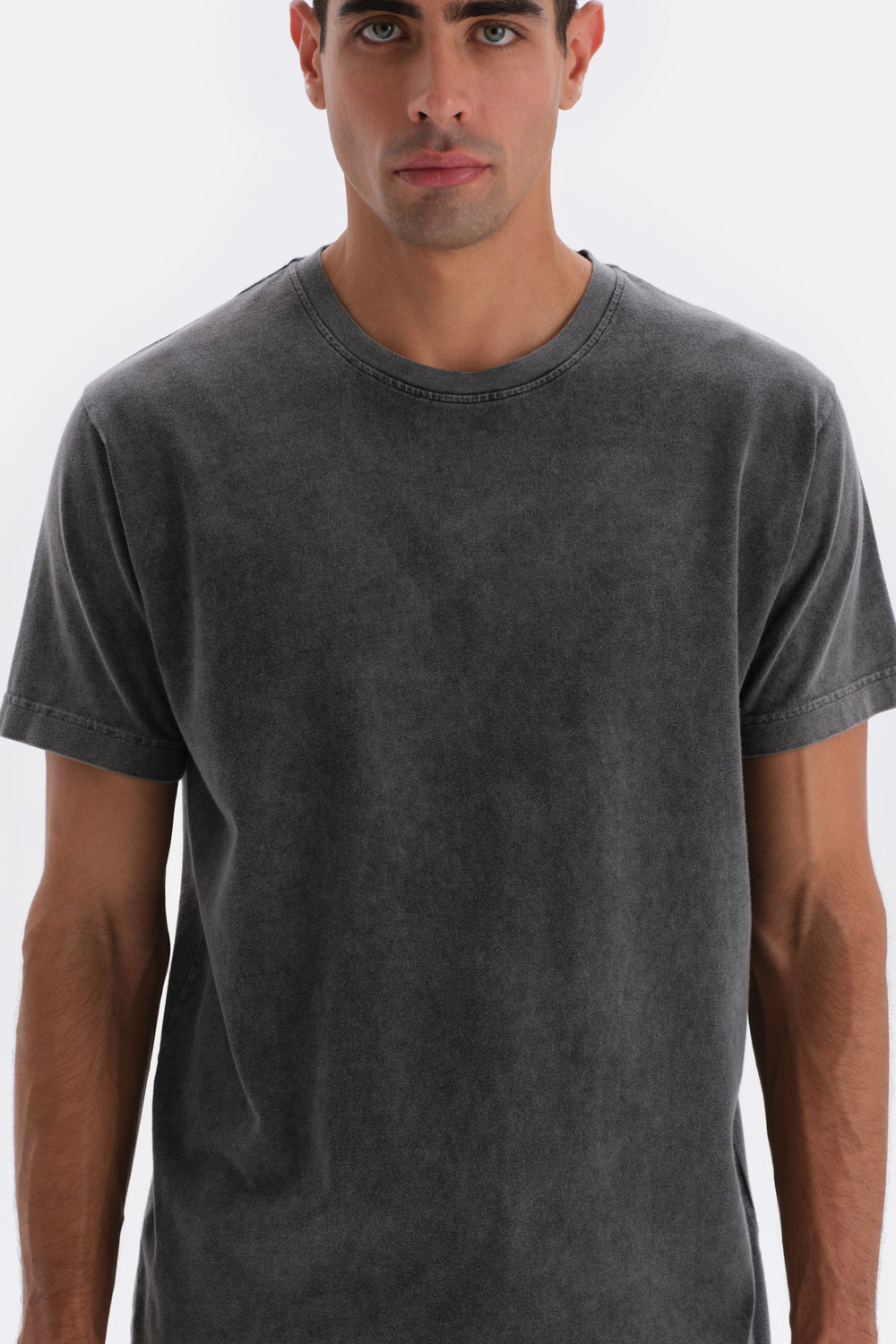 Füme Kısa Kollu Yıkamalı T-Shirt